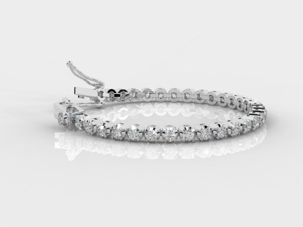 natural round diamond tennis bracelet - Amada diamond