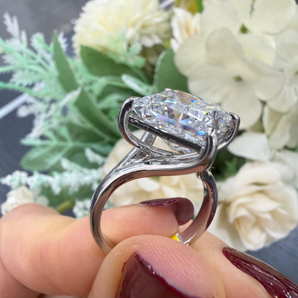 IGI Certified 10.00CT E/VS Princess Lab Grown Diamond Solitaire Engagement Ring in Platinum