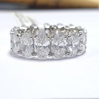 Last Piece ! D-E/VVS 9CT OVAL DIAMOND FULL ETERNITY RING IN PLATINUM