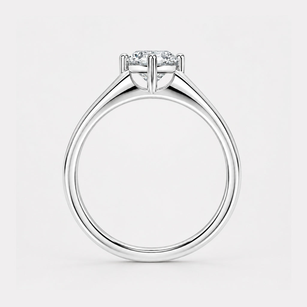 IGI Certified Oval Lab Grown Diamond Solitaire Ring