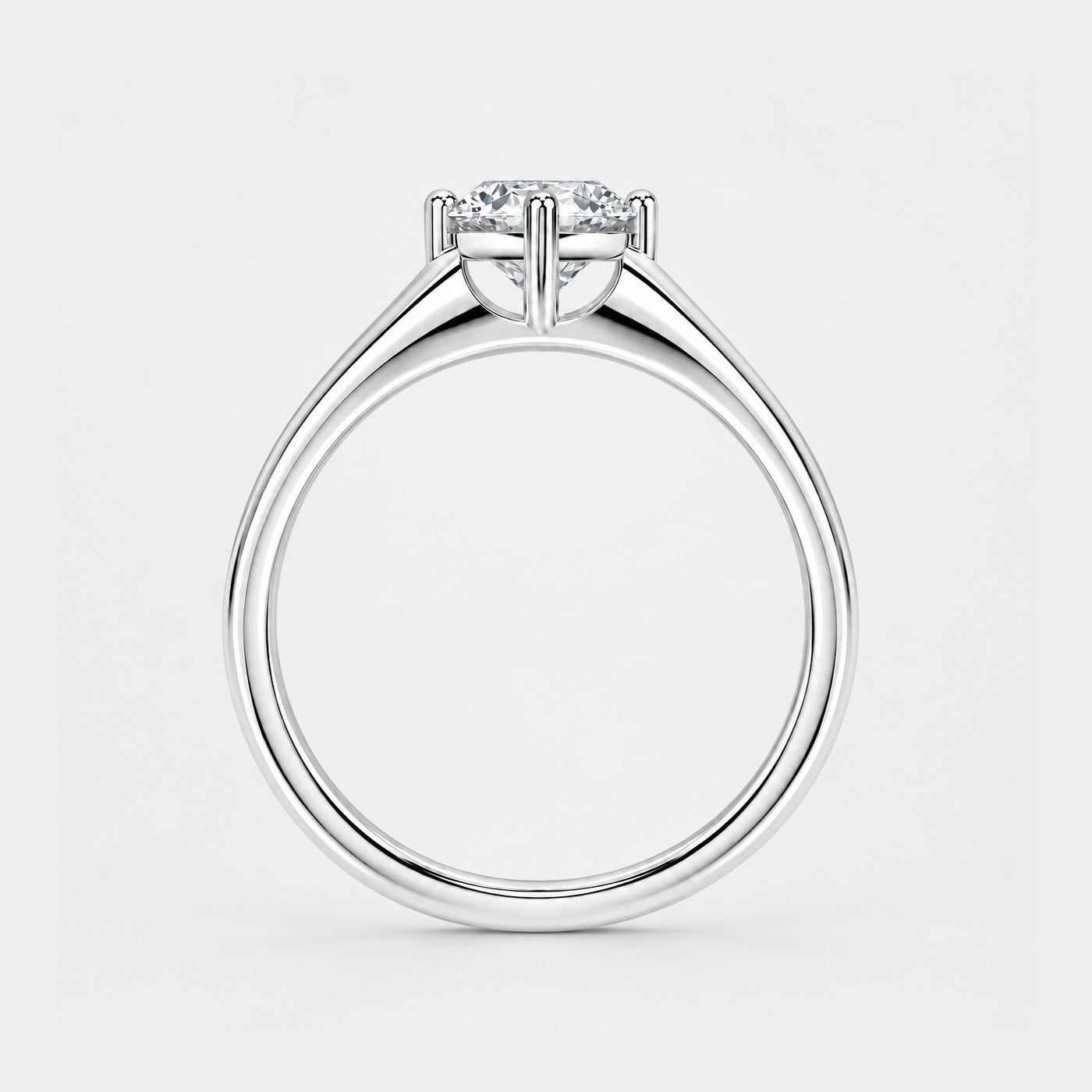 IGI Certified Oval Lab Grown Diamond Solitaire Ring