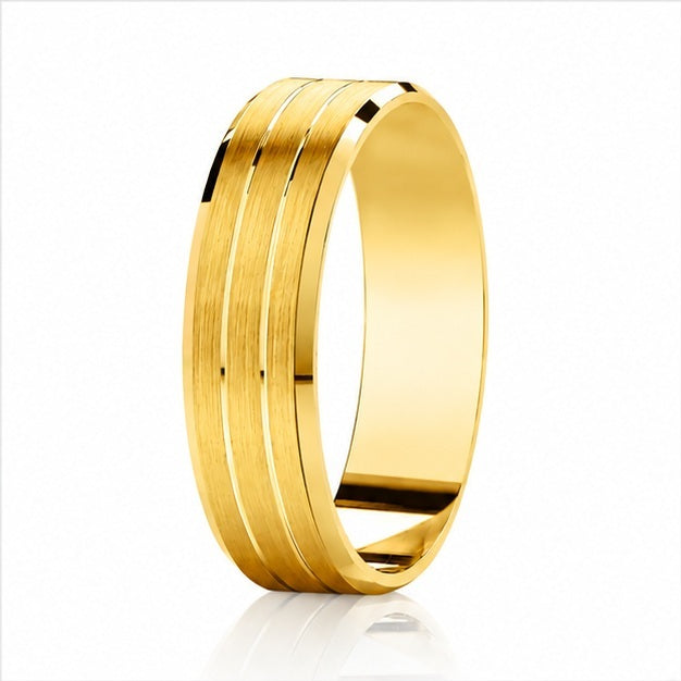 5mm Men’s Wedding Ring in 18K Gold