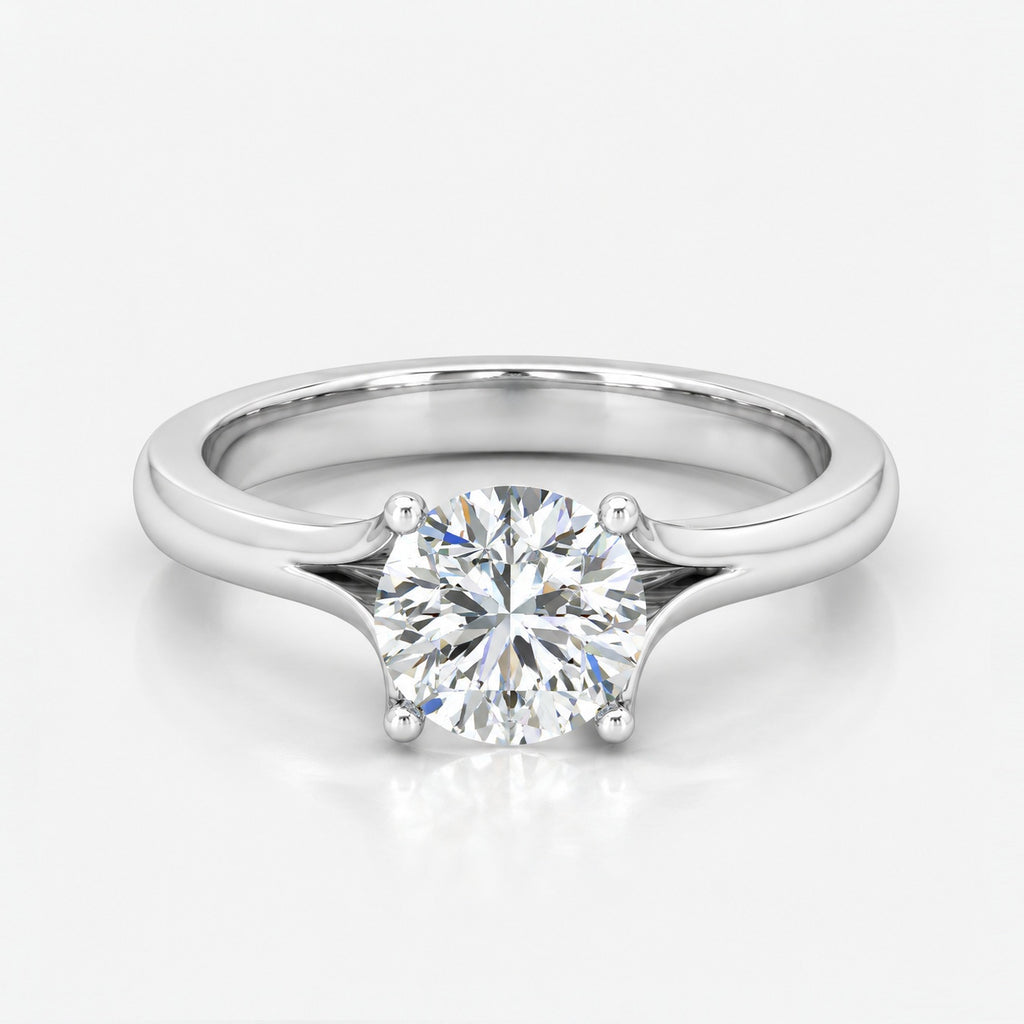 IGI Certified 2.00 Carat E/VS Round Solitaire Claw Set Engagement Ring in Gold & Platinum