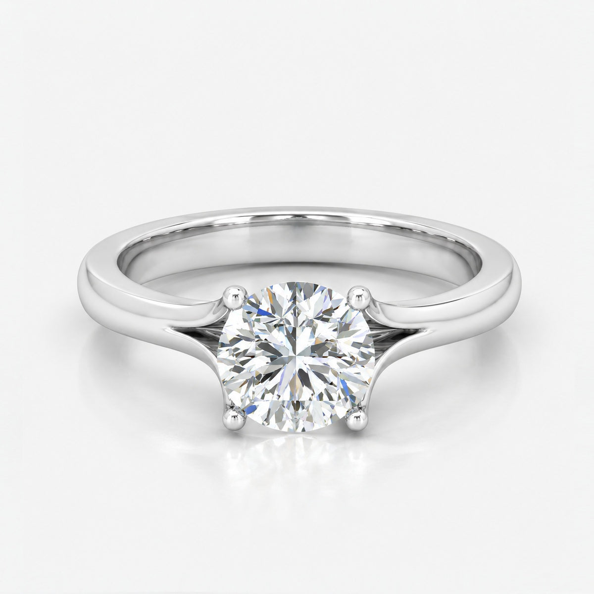 IGI Certified 2.00 Carat E/VS Round Solitaire Claw Set Engagement Ring in Gold & Platinum