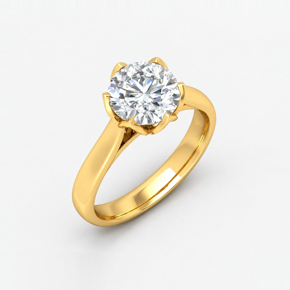 IGI Certified 2.00ct E/VS Round Lab Diamond Solitaire Engagement Ring in Gold & Platinum