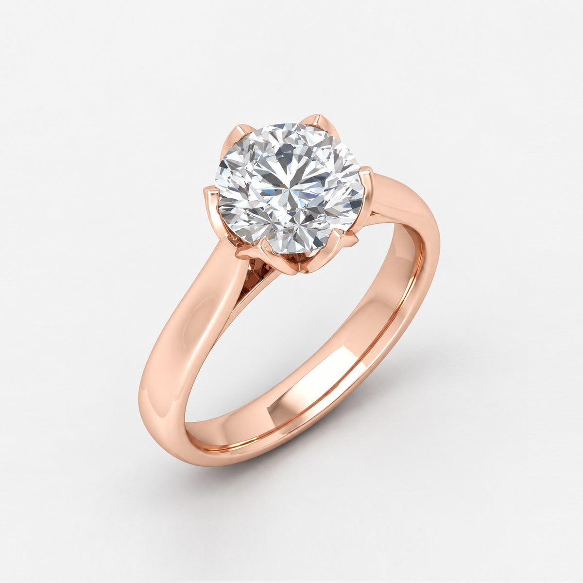 IGI Certified 2.00ct E/VS Round Lab Diamond Solitaire Engagement Ring in Gold & Platinum