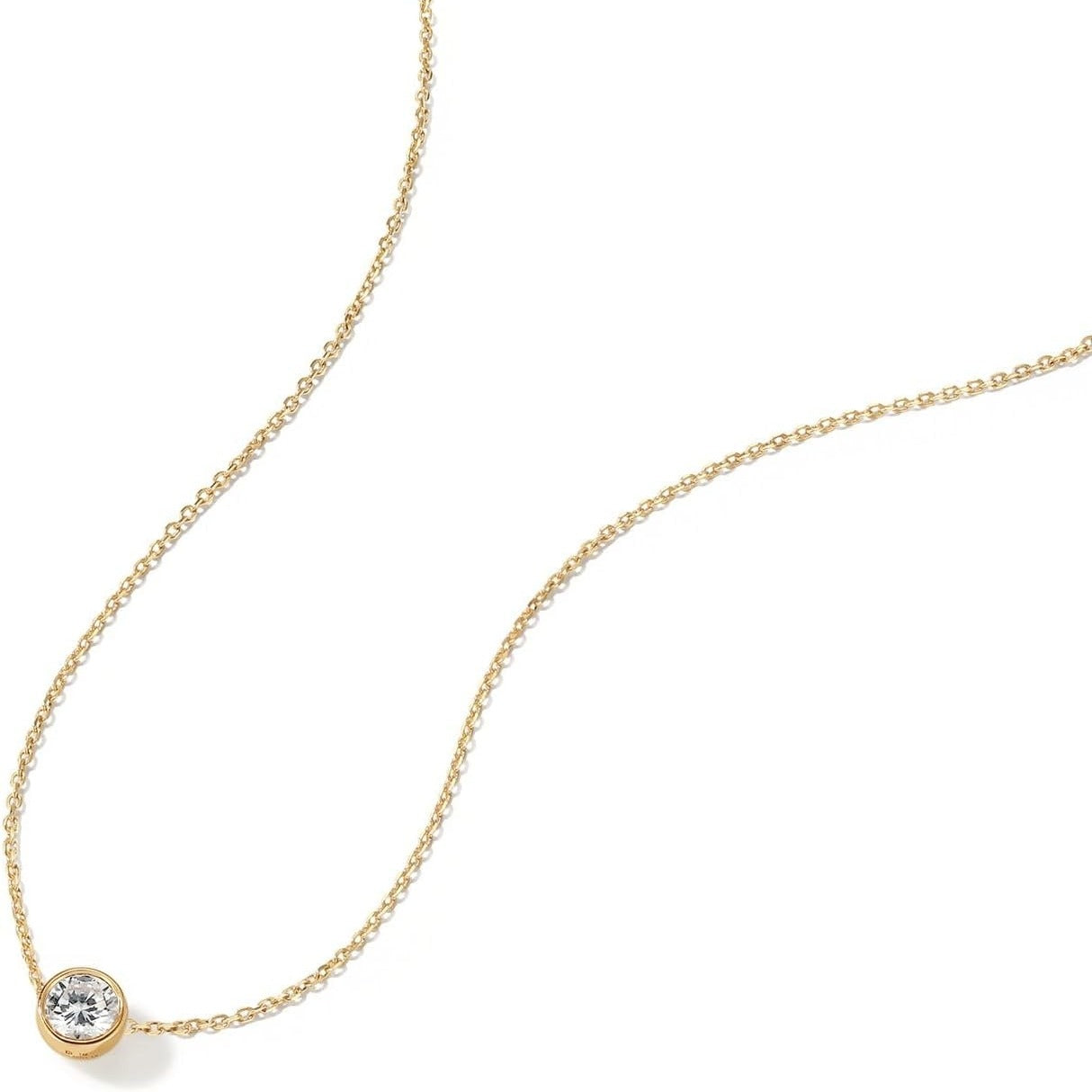 GIA Certified Round Natural Diamond Bezel Set Pendant in Gold (0.30–1.00CT)