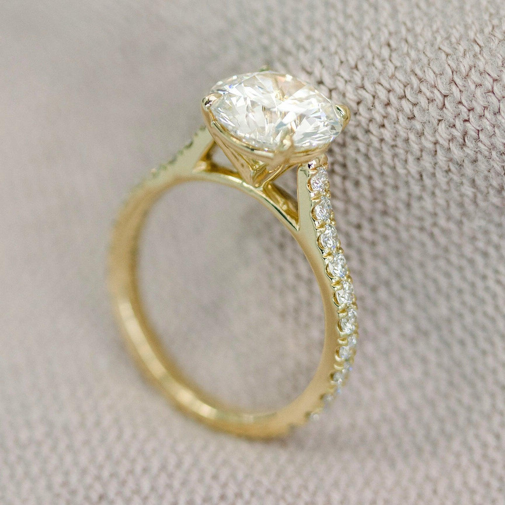 IGI Certified 5.50Ct Huge Round Diamond Engagement Ring Platinum / Gold