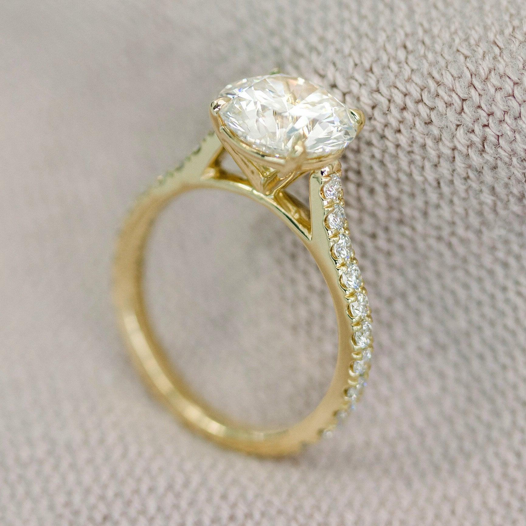 IGI Certified 5.50Ct Huge Round Diamond Engagement Ring Platinum / Gold