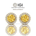 Round Diamond Halo Earring