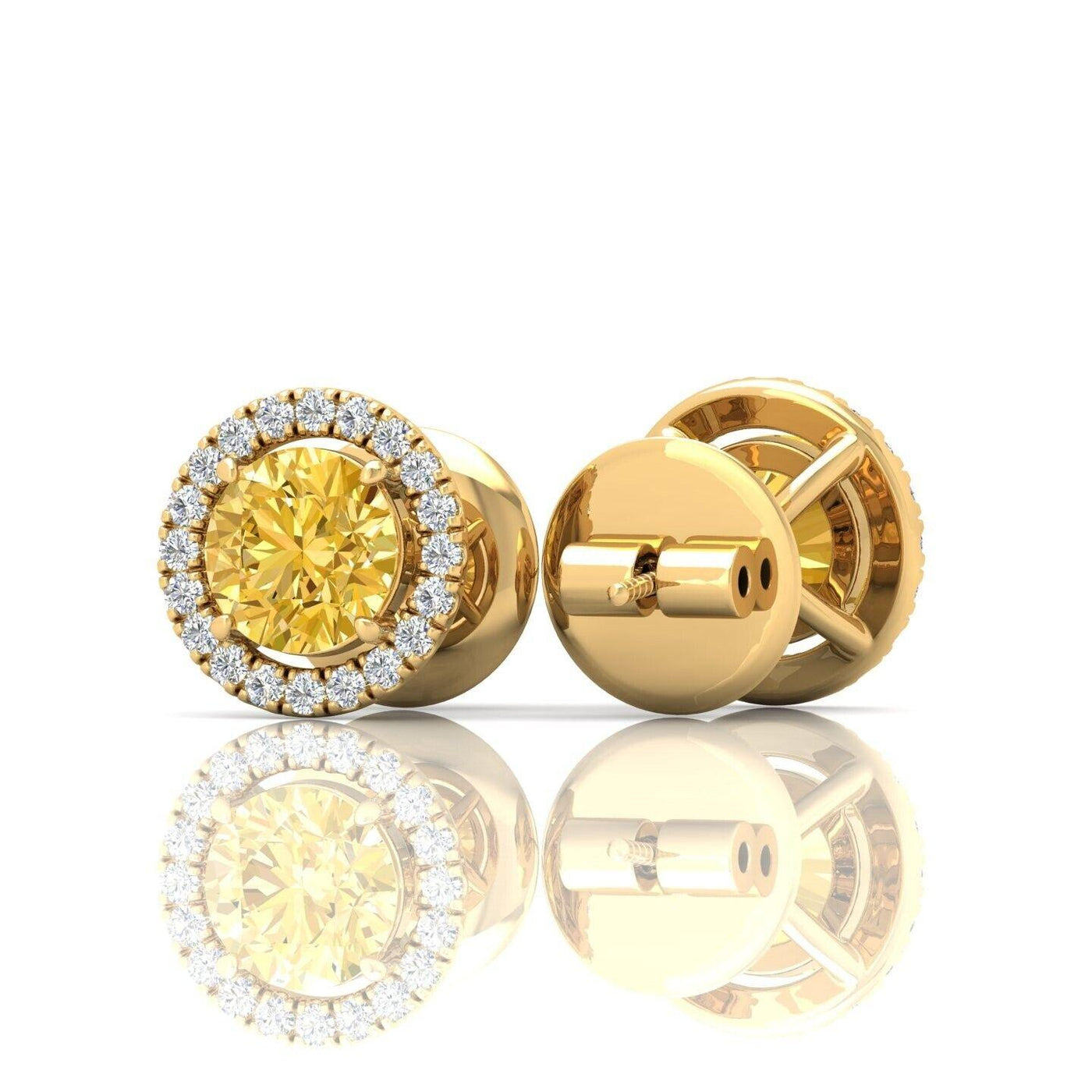 Round Diamond Earring