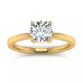 IGI, D/VS, 1.10Ct, Solitaire Lab-Grown Round Diamond Engagement Ring,18K Yellow Gold