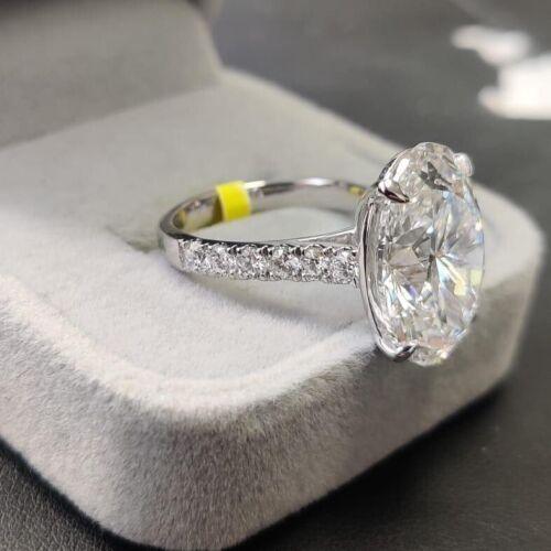 Certified G/VS Huge Oval Diamond Engagement Ring in Platinum 4.50Ct - 11.00Ct