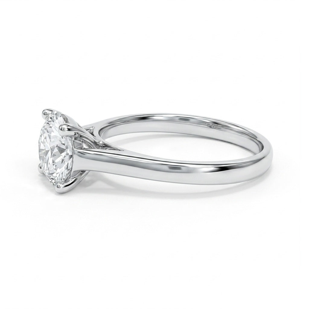Special Offer ! 2.50CT E/VS1 Huge Round Diamond Solitaire Engagement Ring in Platinum