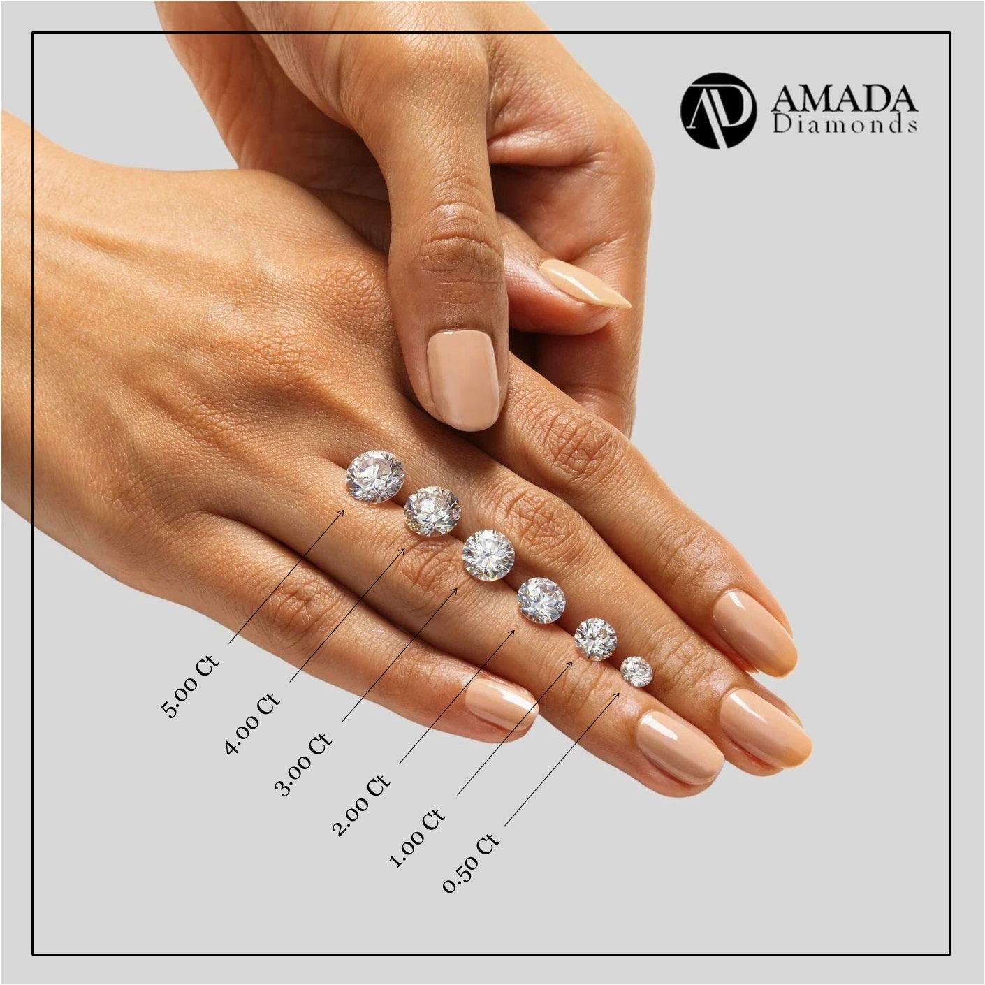 Classic Hidden Halo Pave Set Engagement Ring - Round