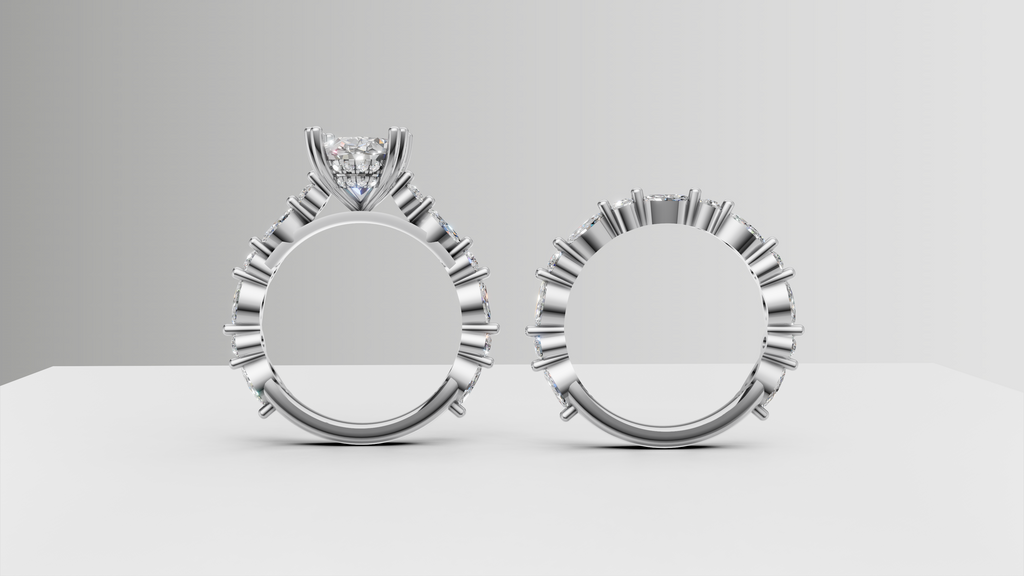 Customise Order - IGI Certified Diamond Oval Cut Double Hidden Halo Engagement Ring