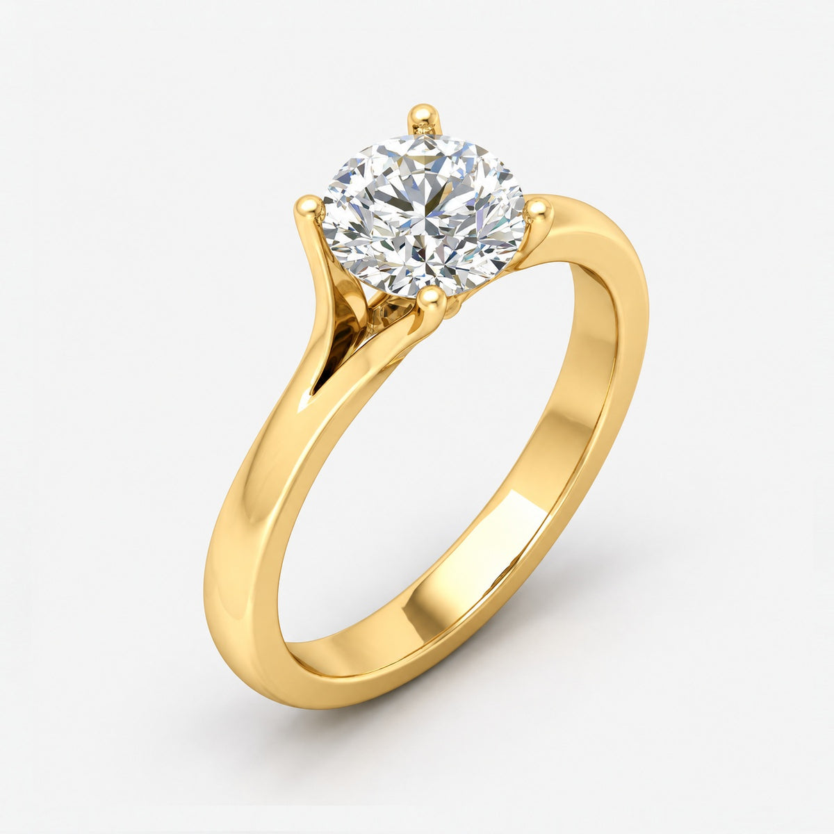 IGI Certified 2.00 Carat E/VS Round Solitaire Claw Set Engagement Ring in Gold & Platinum