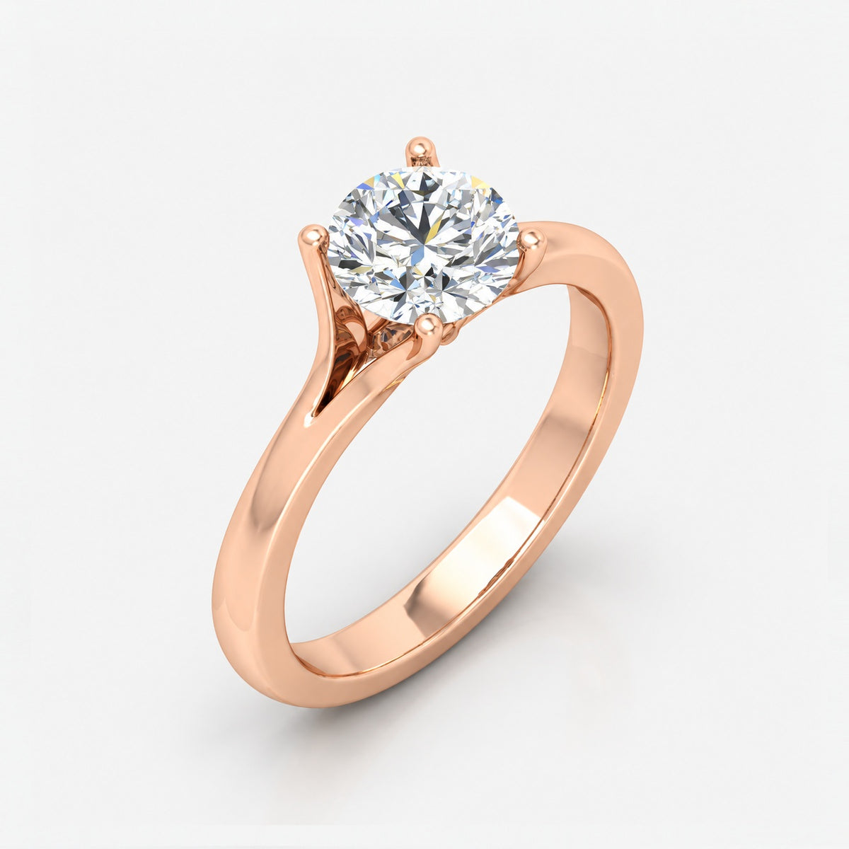 IGI Certified 2.00 Carat E/VS Round Solitaire Claw Set Engagement Ring in Gold & Platinum