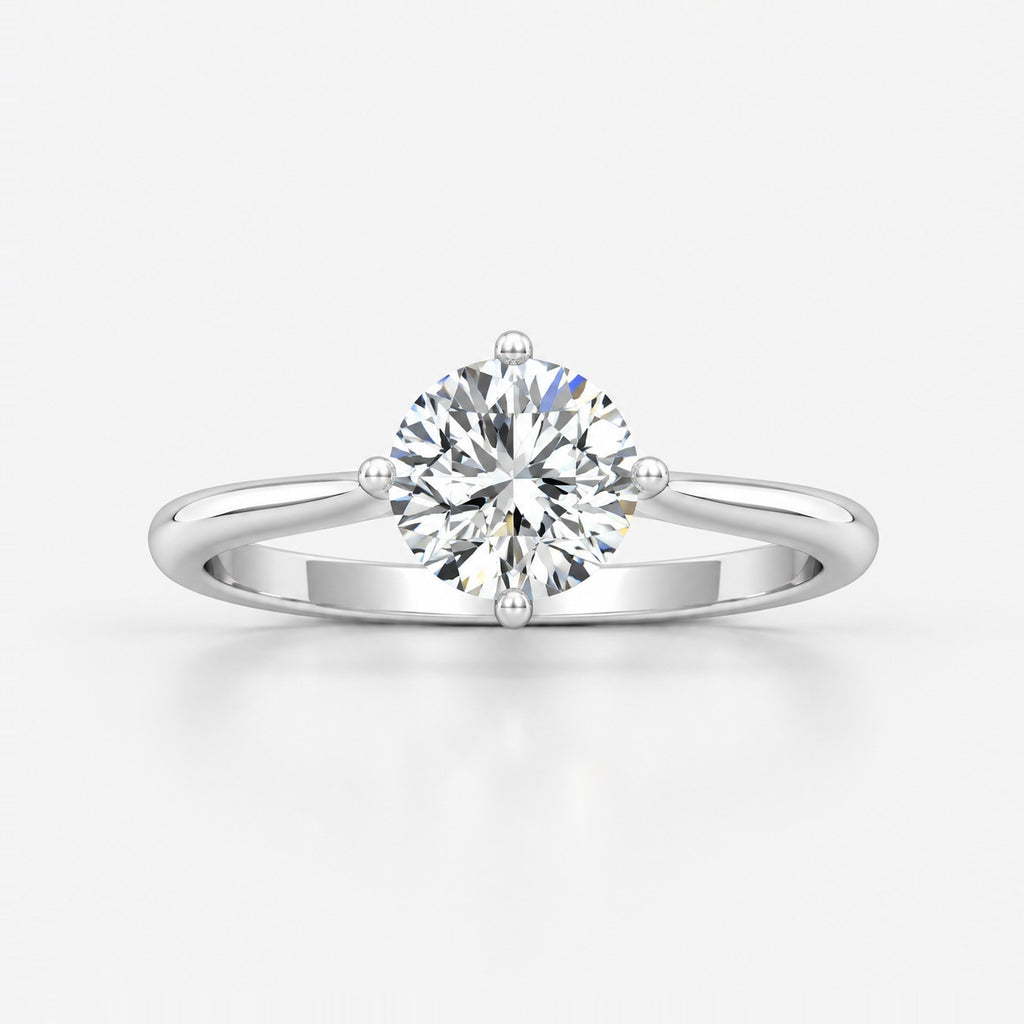 IGI Certified 1.00 Carat E/VS Round Solitaire Claw Set Engagement Ring in Gold & Platinum