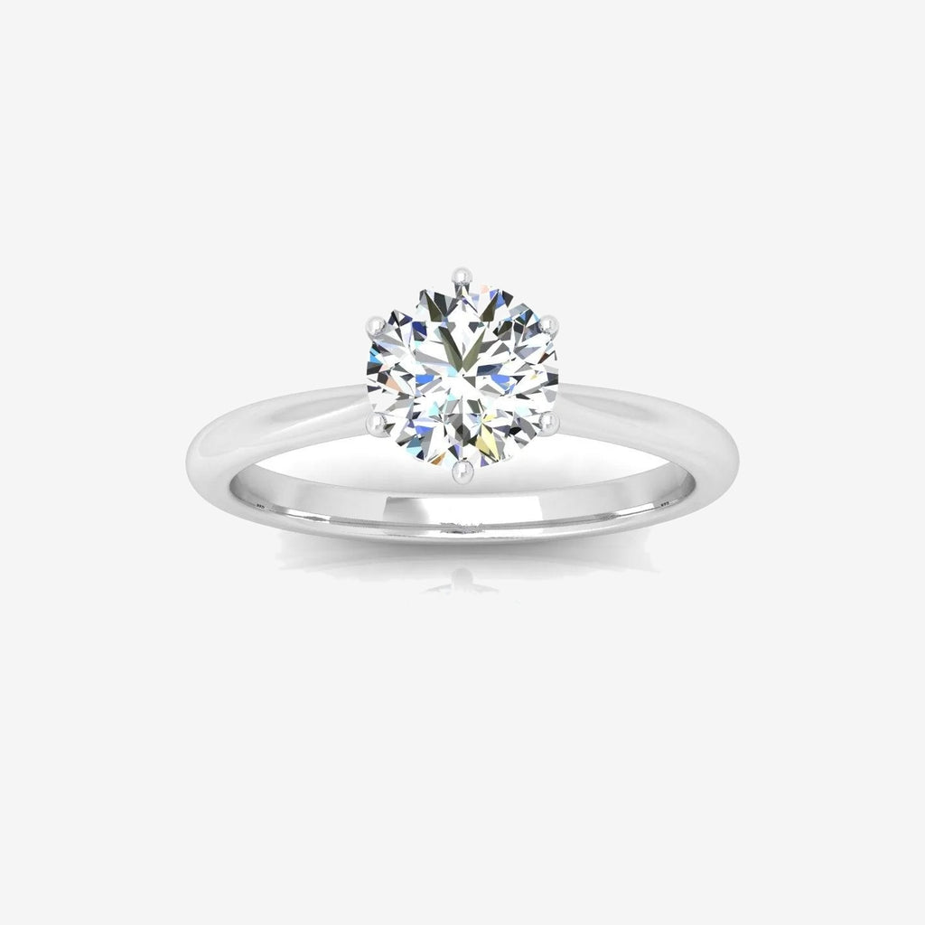 IGI Certified 2.00 Carat E/VS Round Solitaire Six Claw Set Engagement Ring in Gold & Platinum