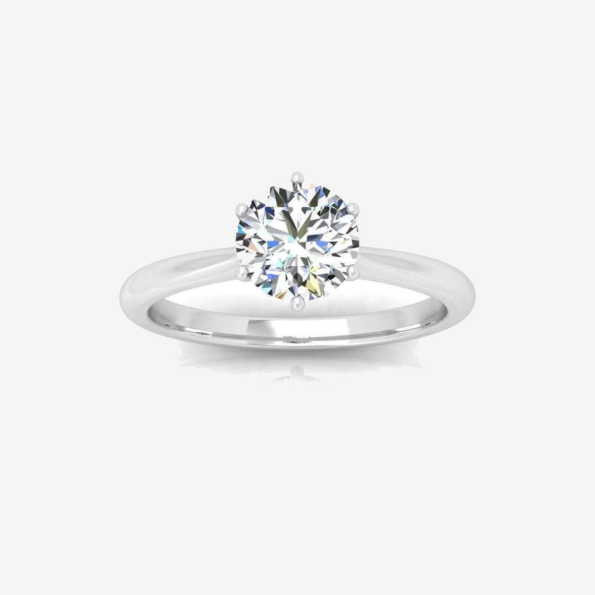 IGI Certified 2.00 Carat E/VS Round Solitaire Six Claw Set Engagement Ring in Gold & Platinum