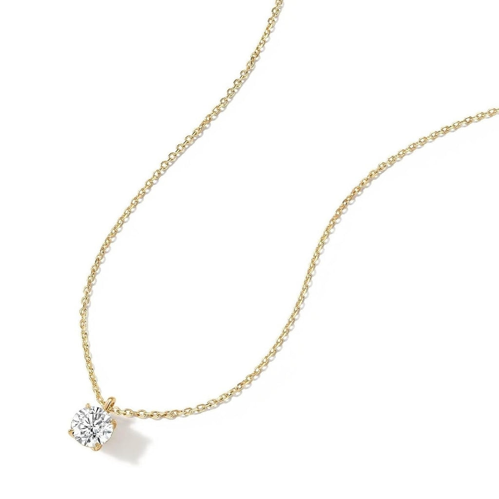 GIA Certified Round Natural Diamond Pendant in Gold (0.30–1.00CT)