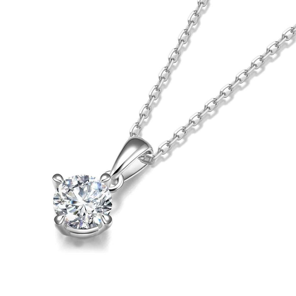 GIA Certified F/VS Round Natural Diamond Pendant in Gold (0.30-1.00ct)