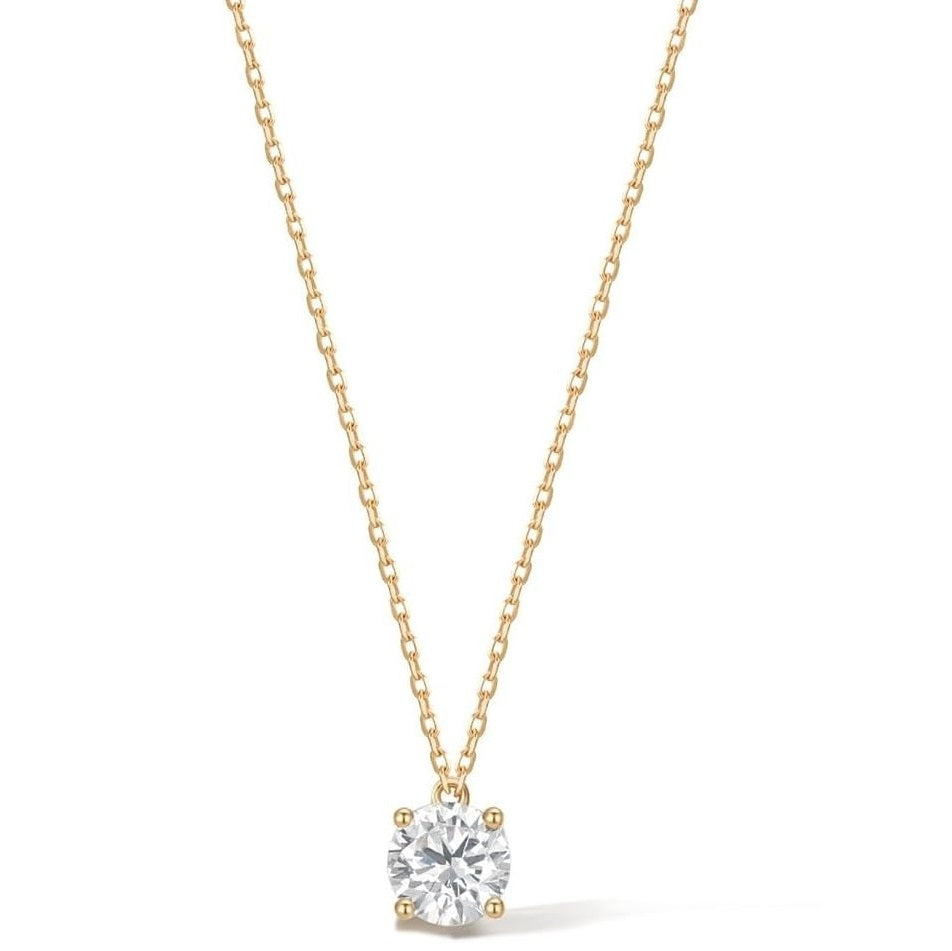 GIA Certified Round Natural Diamond Pendant in Gold (0.30–1.00CT)