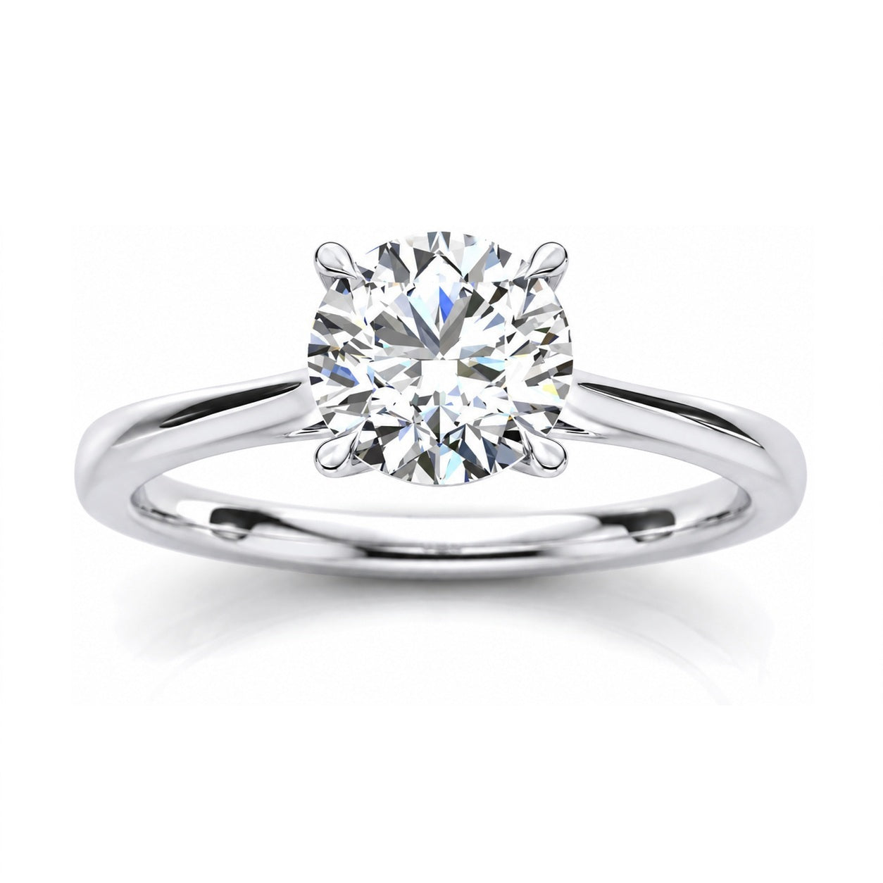 1.00CT D/VS Classic Round Diamond Solitaire Engagement Ring
