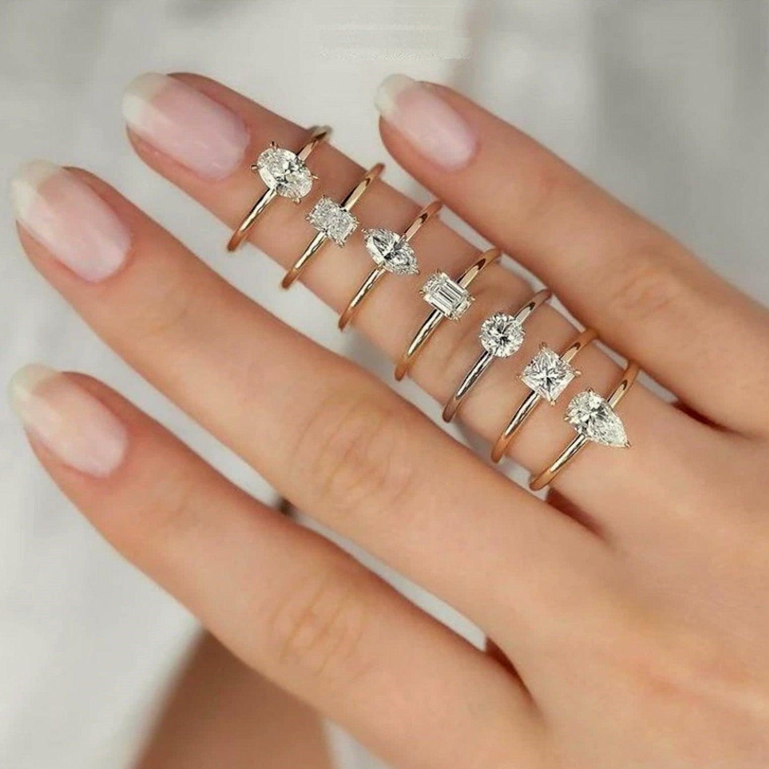 IGI Certified E/VS 1.00Ct Comfort Fit Amada Solitaire Engagement Ring