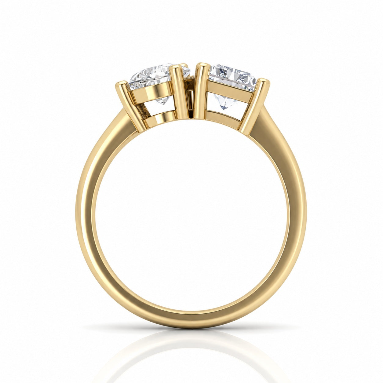IGI Certified 2.00 Carat F/VS Emerald & Pear Diamond Toi et Moi Engagement Ring – Available in Platinum or 18K Gold