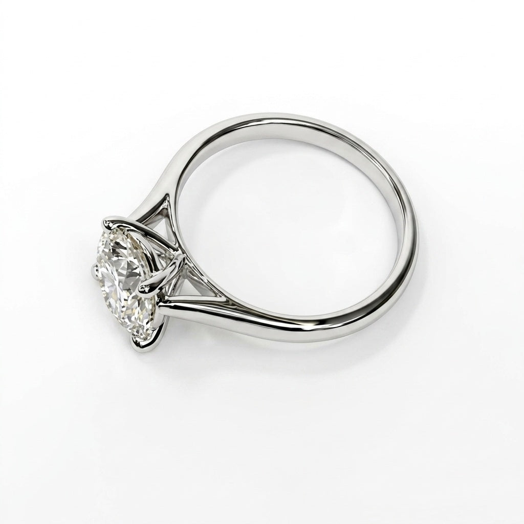 Special Offer ! 2.50CT E/VS1 Huge Round Diamond Solitaire Engagement Ring in Platinum