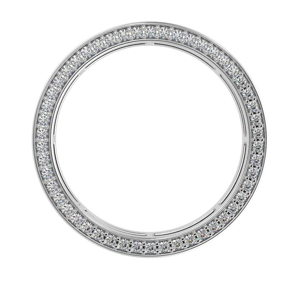 Baguette and Round Diamond Full Eternity in 18k Gold & Platinum 3.00 CT F/VS