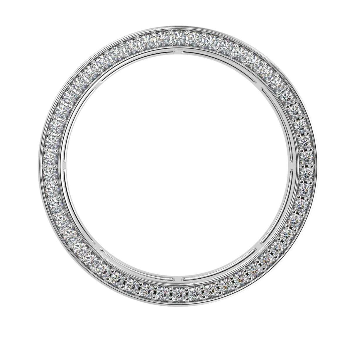 Baguette and Round Diamond Full Eternity in 18k Gold & Platinum 3.00 CT F/VS