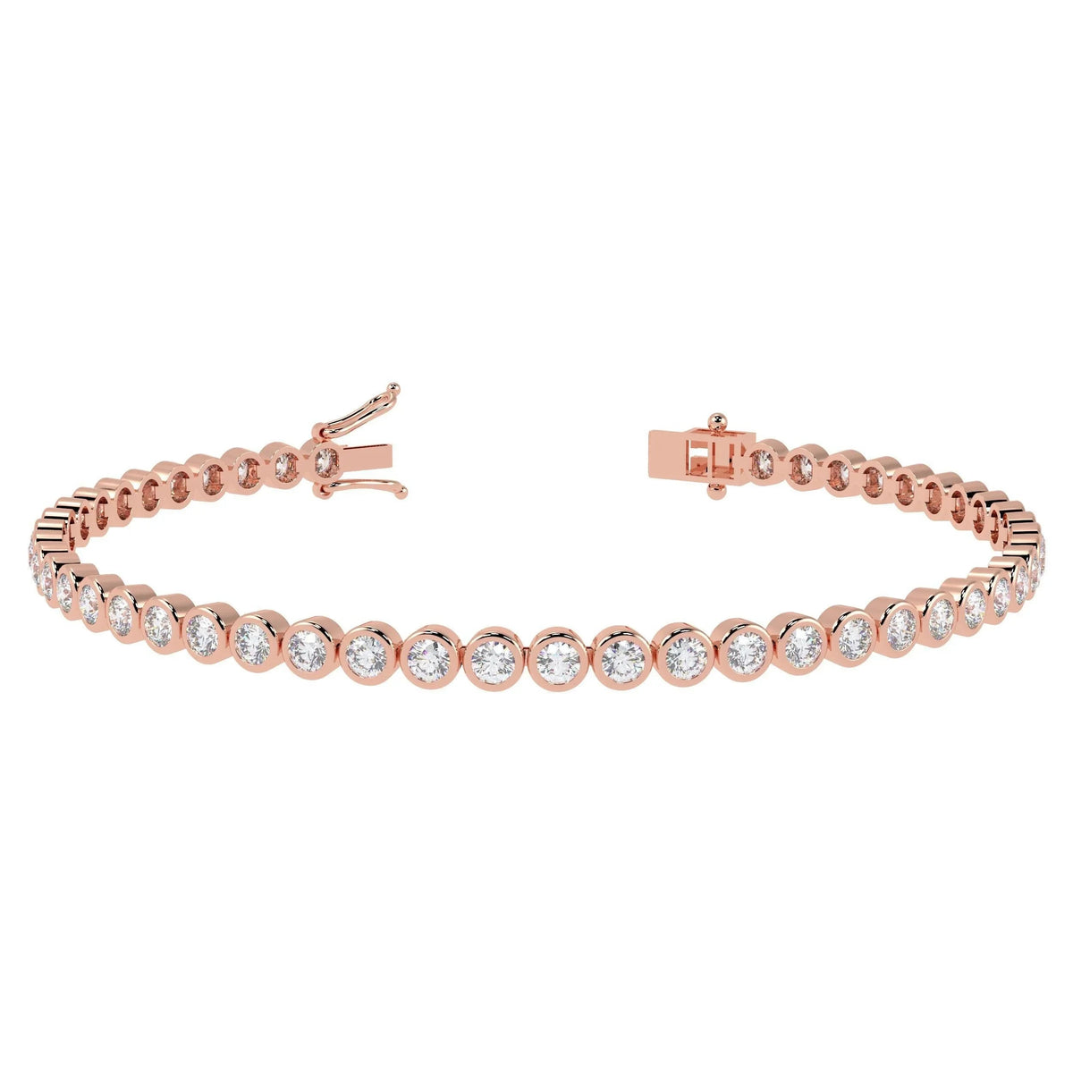 1.50ct Round Diamond Tennis Bracelet - 9k Rose Gold