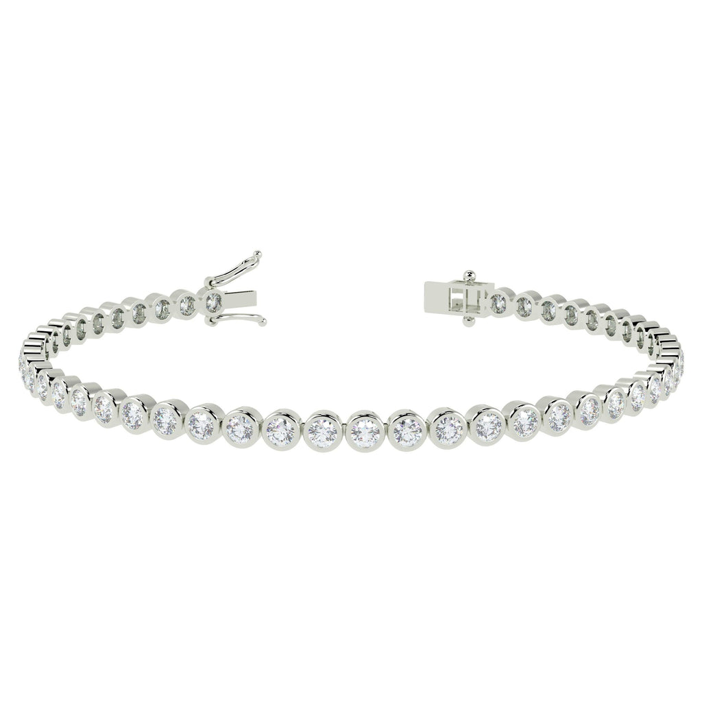 2.00ct Round Diamond Tennis Bracelet - 18k White Gold