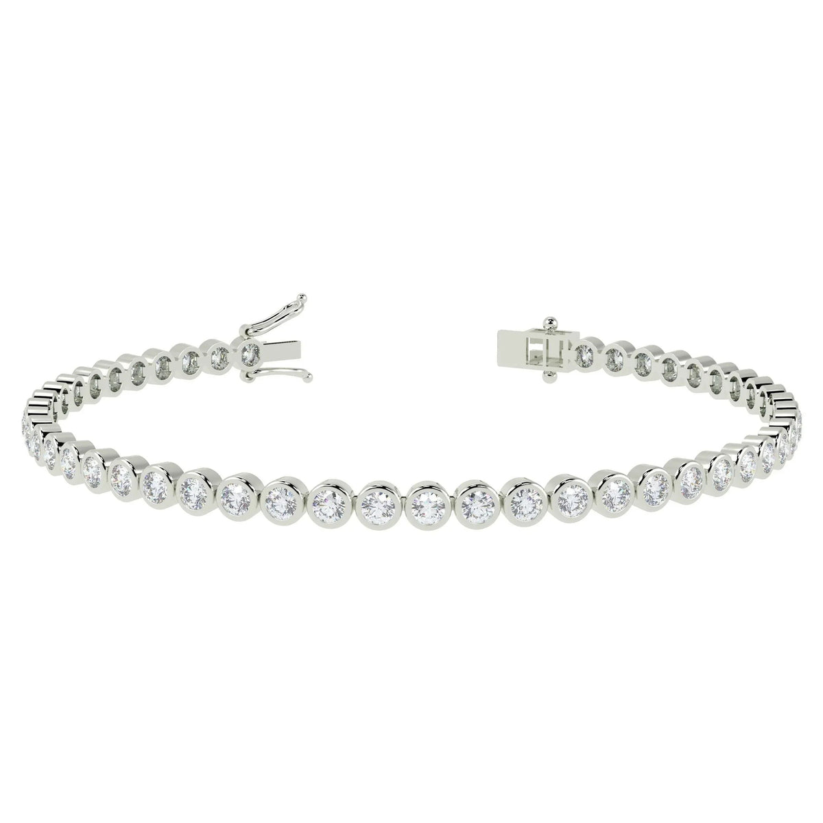 1.50ct Round Diamond Tennis Bracelet - 9k White Gold