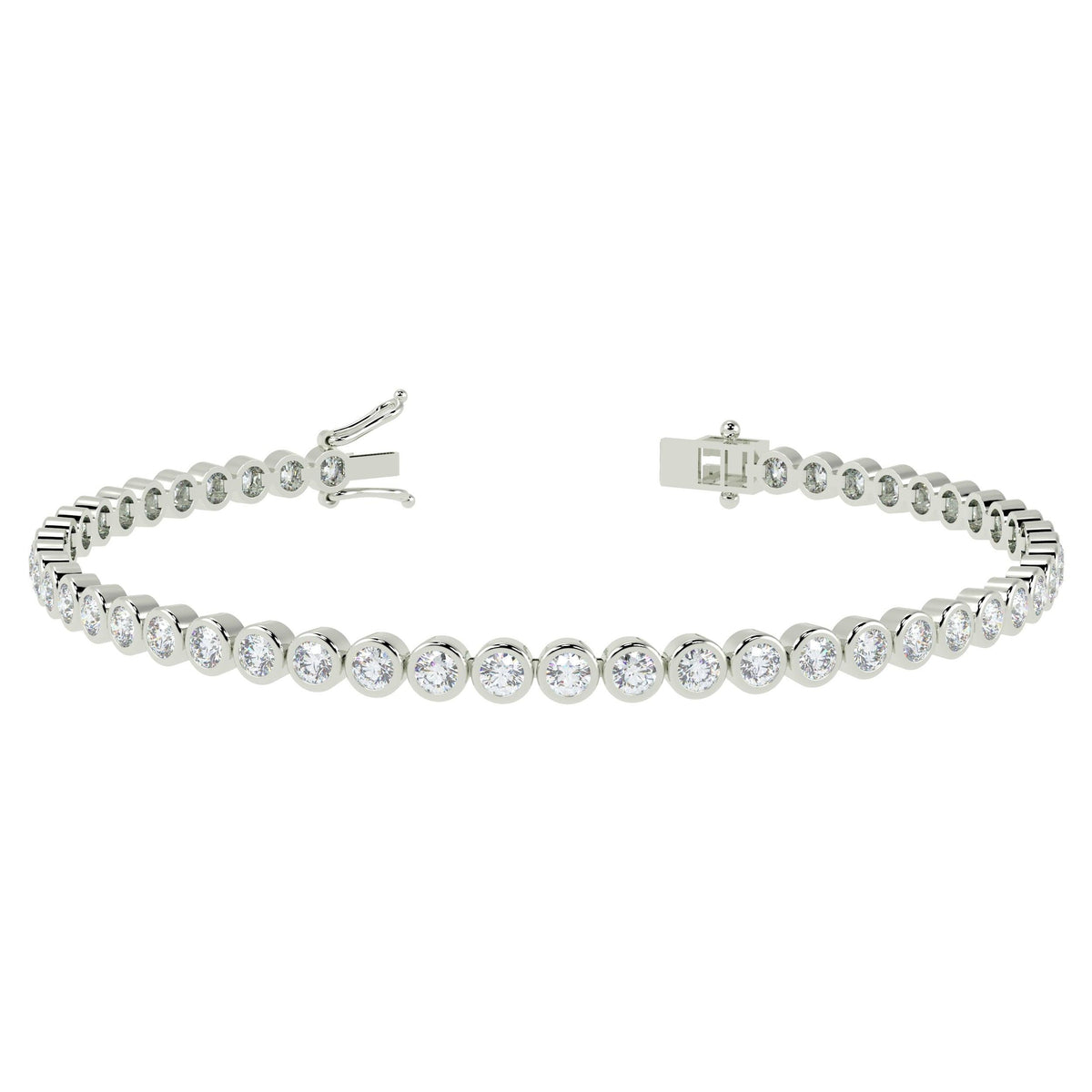 2.00ct Round Diamond Tennis Bracelet - 18k White Gold