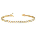 1.50ct Round Diamond Tennis Bracelet - 9k Yellow Gold