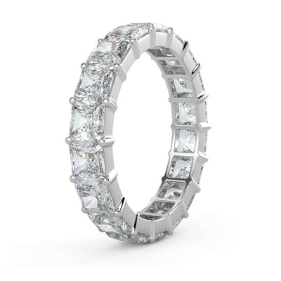 6.00 & 9.00 ct D/VS Princess Cut Diamond Full Eternity Ring 18K Gold And Platinum