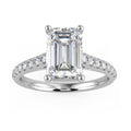 IGI Certified VS Quality Emerald & Diamond Engagement Ring Platinum  4.50Ct - 5.50Ct