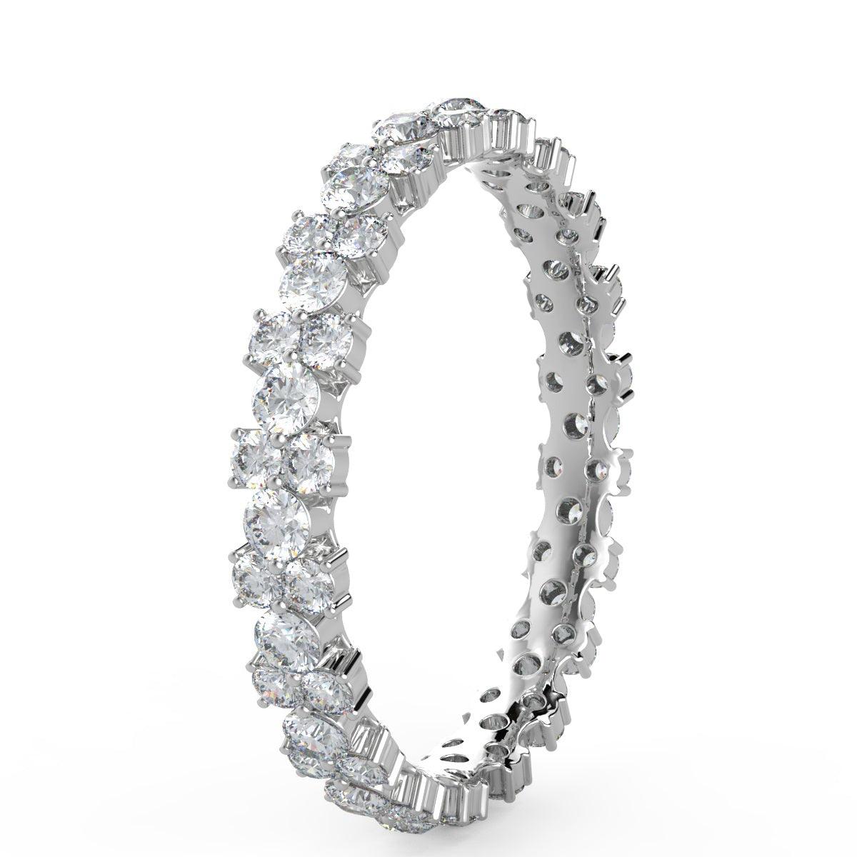 Round Diamond Garland Full Eternity Ring for Women's - 2.00Carat - 3.00Carat - D/VVS