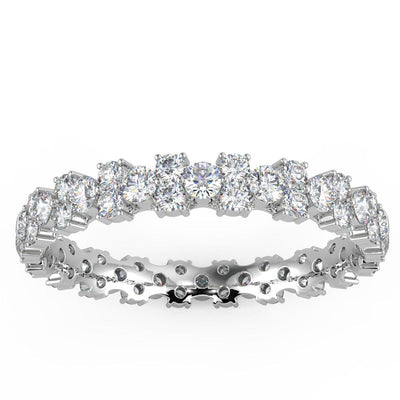 Round Diamond Garland Full Eternity Ring for Women's - 2.00Carat - 3.00Carat - D/VVS