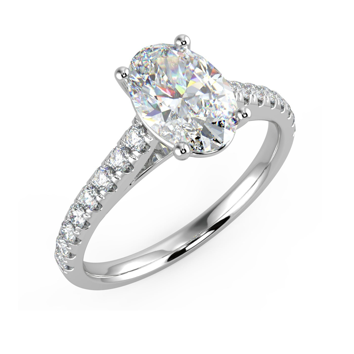 Clearance ! E/VS 2.50Ct IGI Certified Oval Diamond Engagement Ring