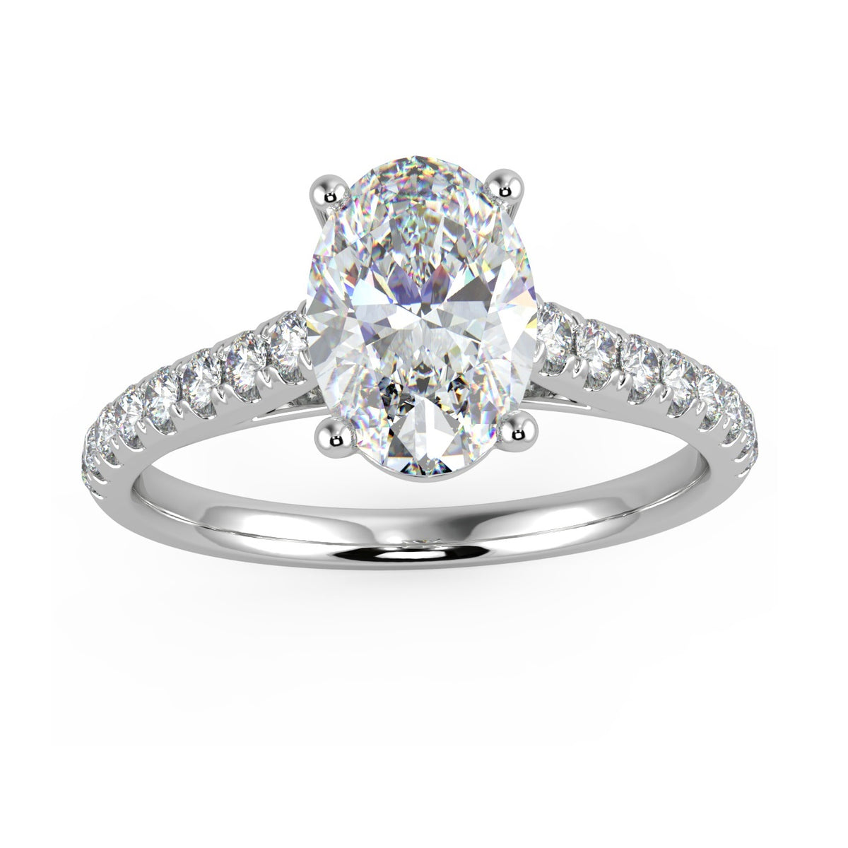 Clearance ! E/VS 2.50Ct IGI Certified Oval Diamond Engagement Ring