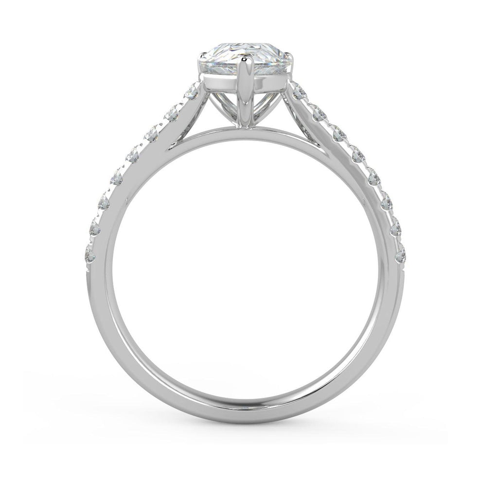 Top Quality D/VS 2.00CT IGI Certified Pear Diamond Engagement Ring