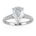 Top Quality D/VS 2.00CT IGI Certified Pear Diamond Engagement Ring