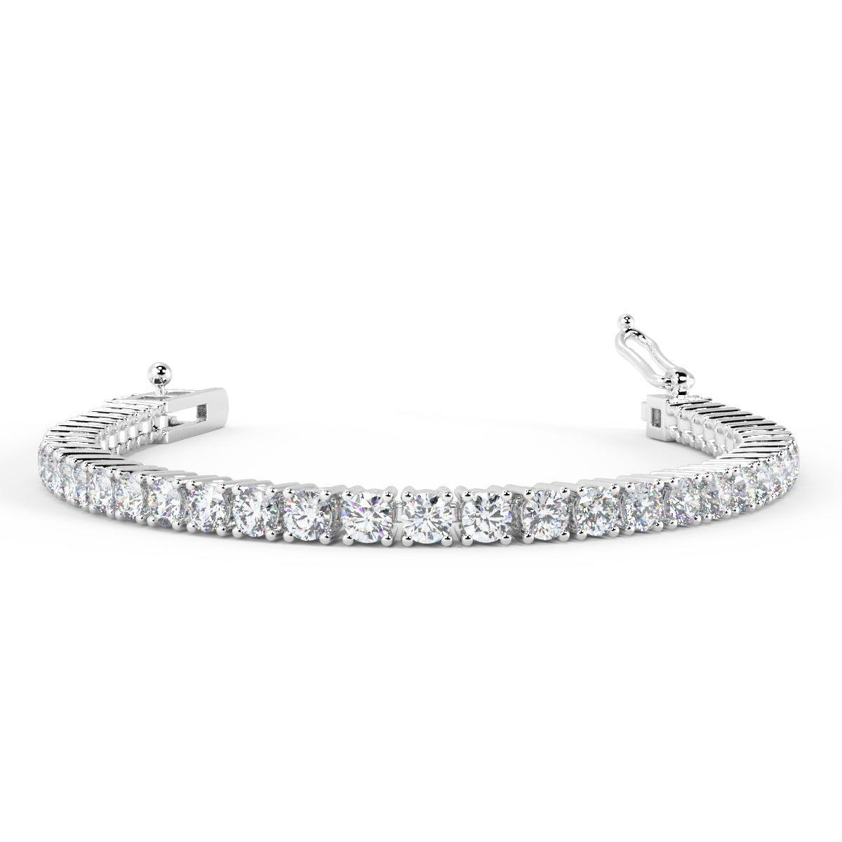 2.00ct Round Diamond Tennis Bracelet - 9k White Gold