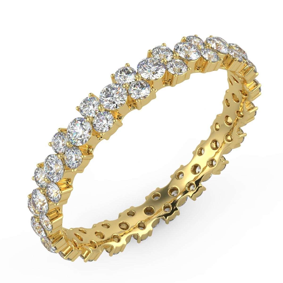 1.00 ct Garland Style Diamond Full Eternity Ring in UK Hallmarked Gold