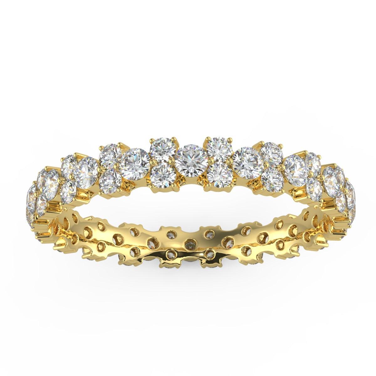 Round Diamond Garland Full Eternity Ring for Women's - 2.00Carat - 3.00Carat - D/VVS